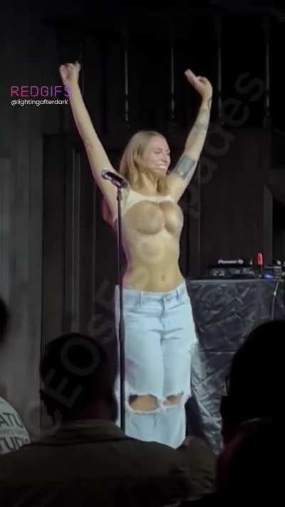 Everywhere I do the boobs come out… DM me for the full video.