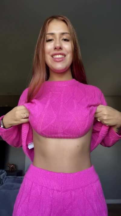 I'll need your mouth here to grab my titties when i drop