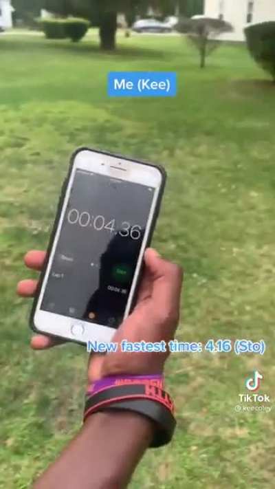Seeing who’s the fastest speed walker