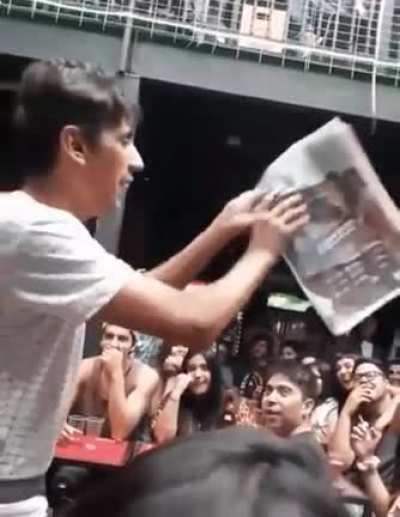 Impressive bartender magic = free booze!