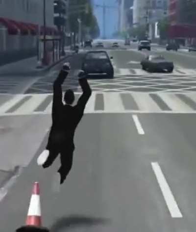 Drake the type of dude to fly off his motorcycle and have his body react like this