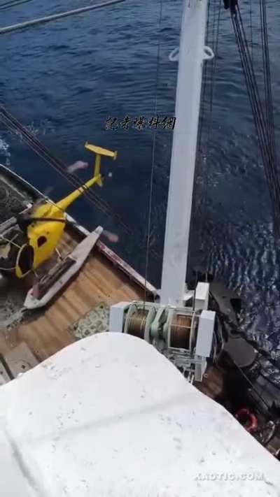 Failed helicopter landing.