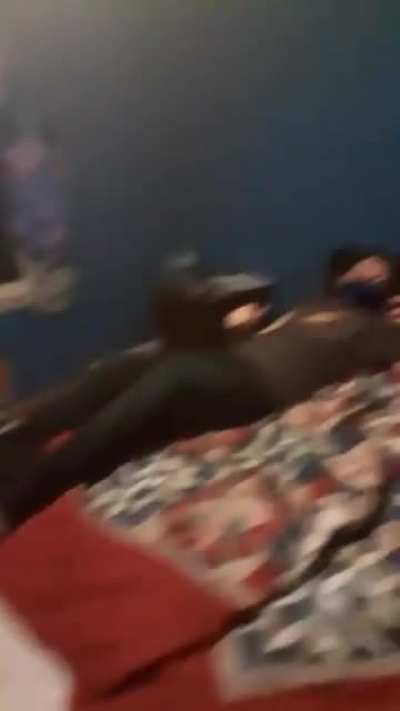 Something my brother made (I'm the one screaming.)