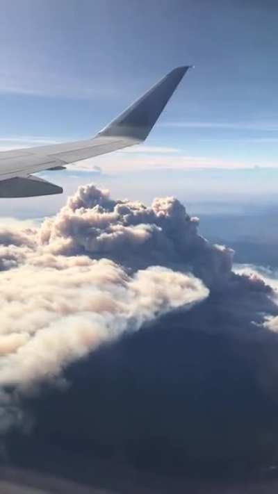 CA Creek Fire From 30,000 ft.