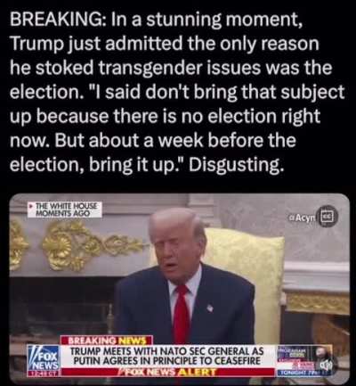 Trump admits using rage bait to win elections