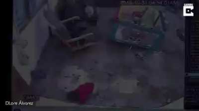 The way this cat saves a toddler from falling downstairs.