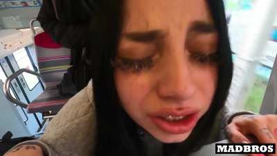 Latina girl getting fucked in a train