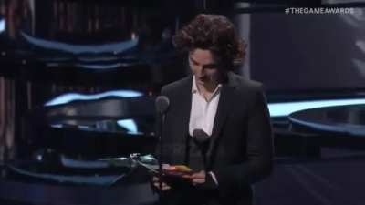 When todd realize that he didn't won any awards at the game awards 