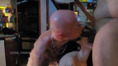 There's nothing better in a threesome than sharing a cock with your husband
