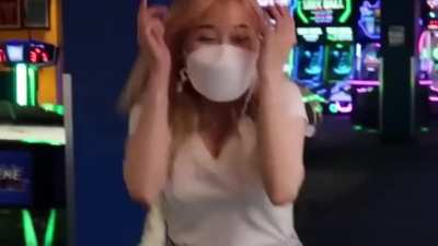 Celine happy jiggle