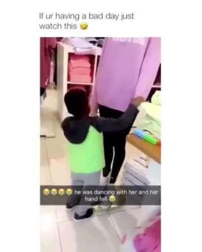Kid trying to make moves