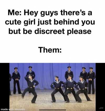 Cute girl but be careful she doesn’t see us guys… guys?