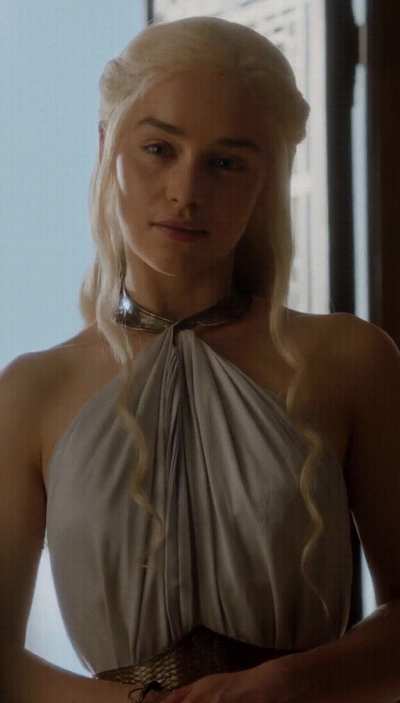 Emilia Clarke when she notices your bulge