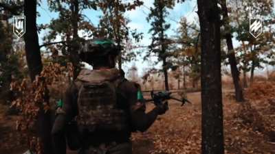 Drone pilots of the 6th Battalion of the 12th Azov Brigade in New York, Donetsk