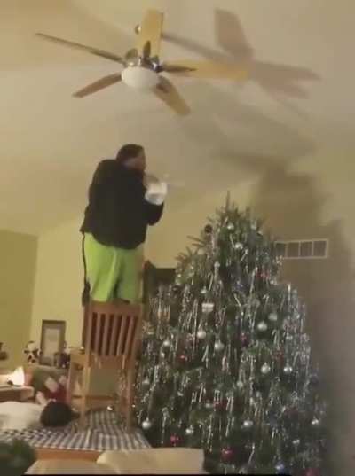 HMB I will place the final decoration at the top of the tree.. I don't need a ladder