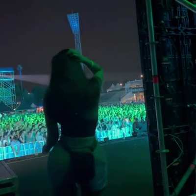 Shaking it backstage