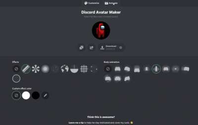 New update! I made custom uploads possible for the Discord Avatar Maker. Enjoy!