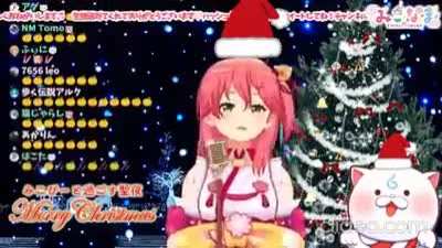 In the Christmas singing stream of 2019, Sakura Miko pulls off an extremely excellent Snow halation cover... (watch the background as well)