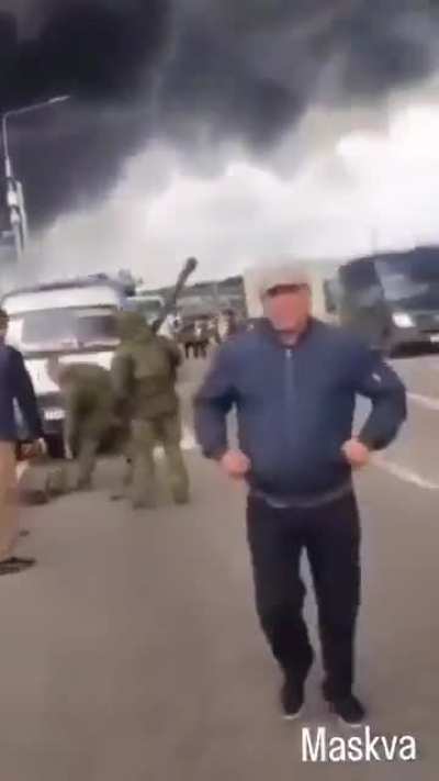 MANPADS operators in Moscow opened fire on drones right in the middle of a highway during yesterday’s Ukrainian mass attack.