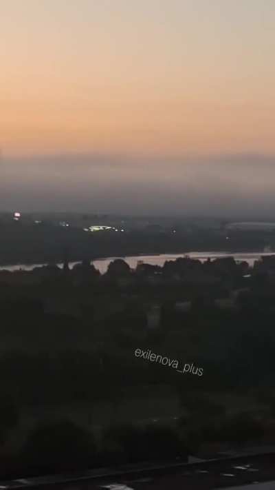 A panoramic view of the multiple fires at the Kapotnya oil refinery in moscow. 20 Sept 2026