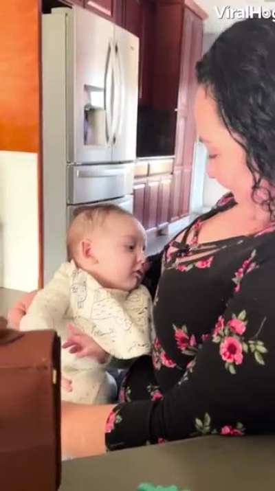 Baby boy is hungry