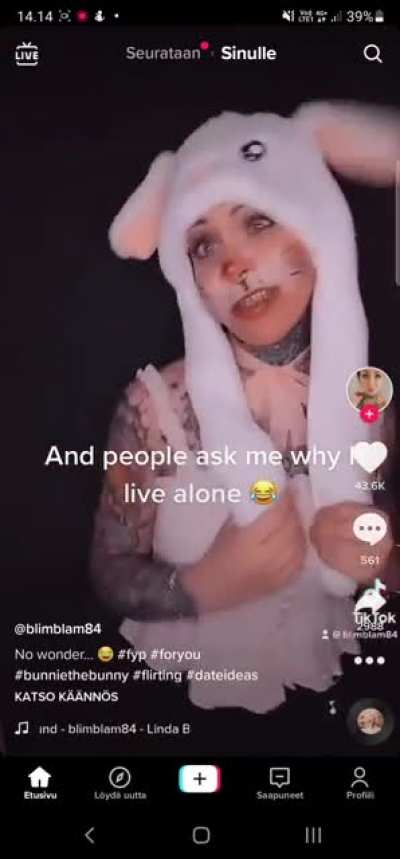 This bunny girl, it's definitely satire :)