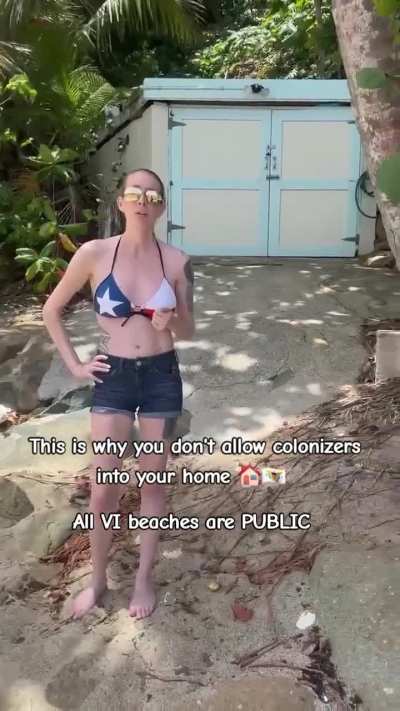 Cindy, you don't own the beach.