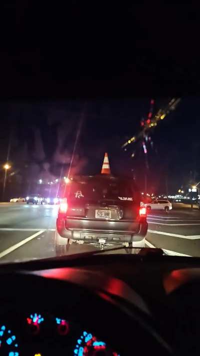 THE CONE ON THE CAR!!