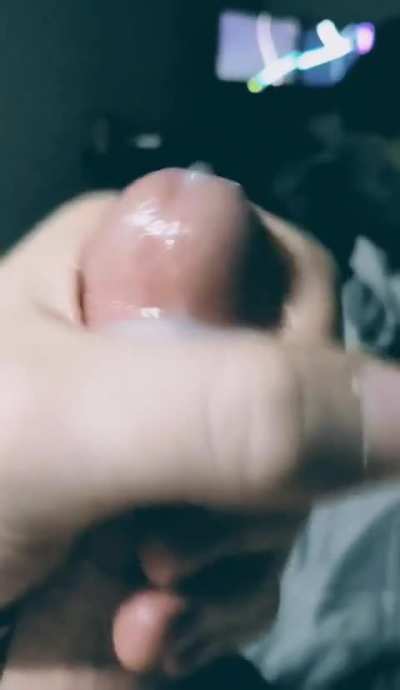 Watch it dripping down my cock.