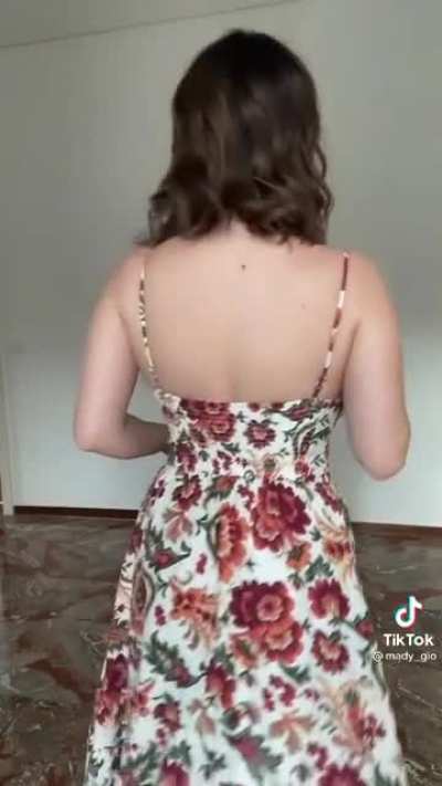 Big tits in a dress