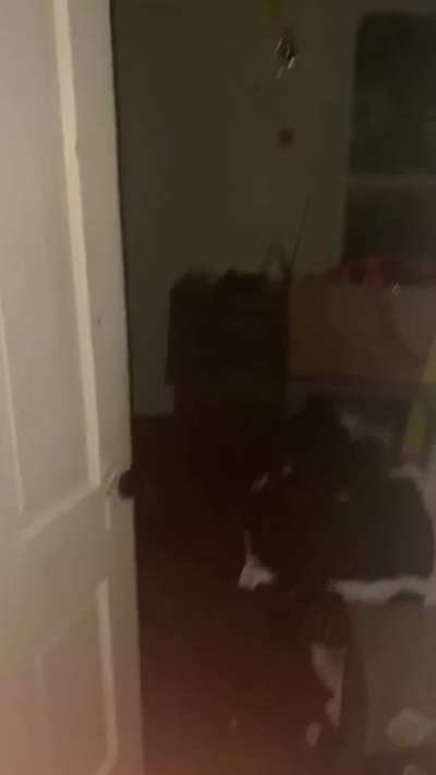 UPDATE: The door to the room was open, i thought i left it open but apparently my dad must have went in there (some of his belongings are in there) due to the fact i rewatched the video to see and i heard myself shut the door at the end. So basically i do