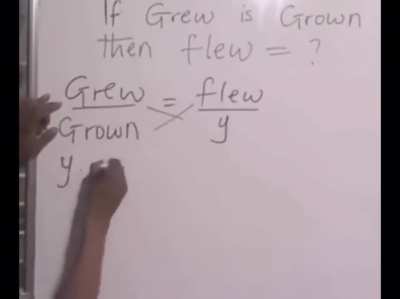 How to teach someone English with algebra…