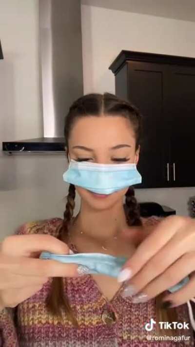 You ruined the purpose of wearing a mask..