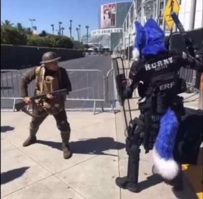 Guys we have a code red, a horny has taken our gear. We need special ops now.