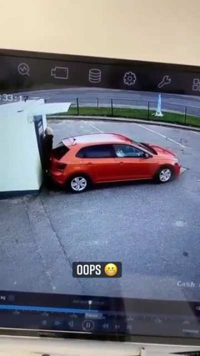 This driver not paying attention in reverse...