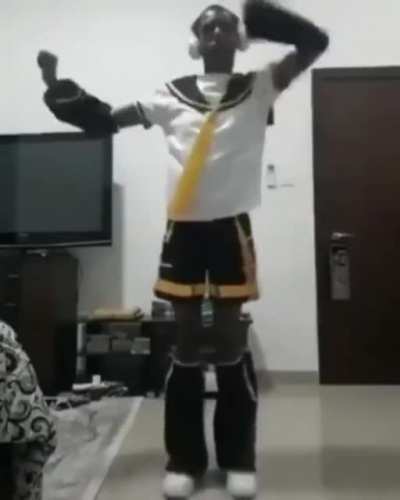 he's dancing