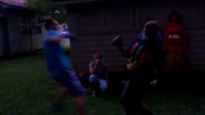 Friendly spar at church camp back around ~08-09