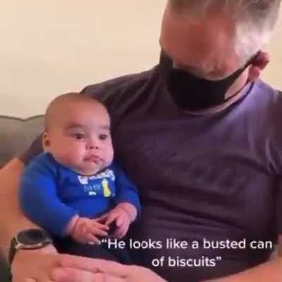 Busted can of biscuits baby.