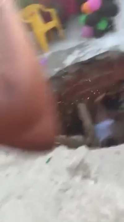 Dancing a hole in the ground
