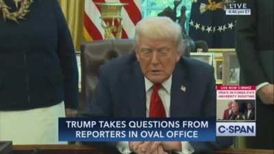 Reporter: “Had Xi called you directly?” President Trump: “I don’t want to say that, It’s just not appropriate – You’d think it’s pretty obvious that he has, but we will talk about that soon.”