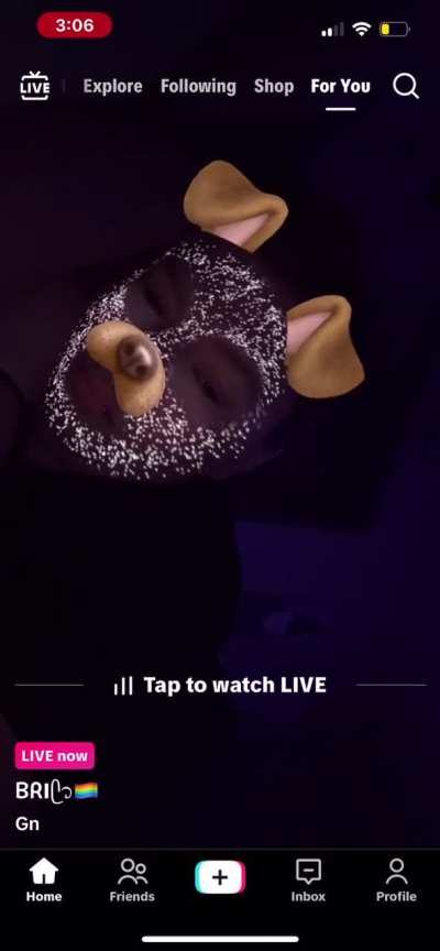 She’s live watching his live