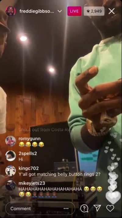 Freddie and T in the studio 👀