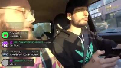 Idiot live-streamer almost causes a crash