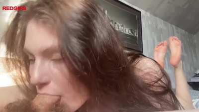 I’m having fun with his soft flaccid cock