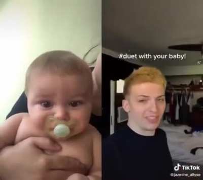 His hidden talent is making babies laugh and he never fails!