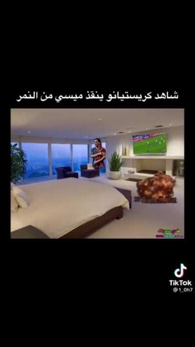 Found this on my arab tiktok 😳😳😳 CR7 saves Lionel Messi 👊🏻✌🏻🤲<wbr>🏻