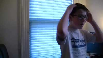 Kid tried to make a special effects video with an air gun they thought had a dead battery and accidentally shot the computer monitor