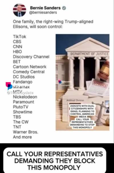 Call your representatives demanding to block this monopoly