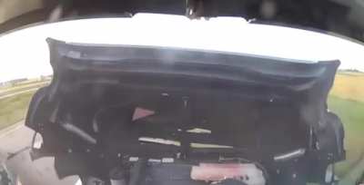 Truck hits tractor.