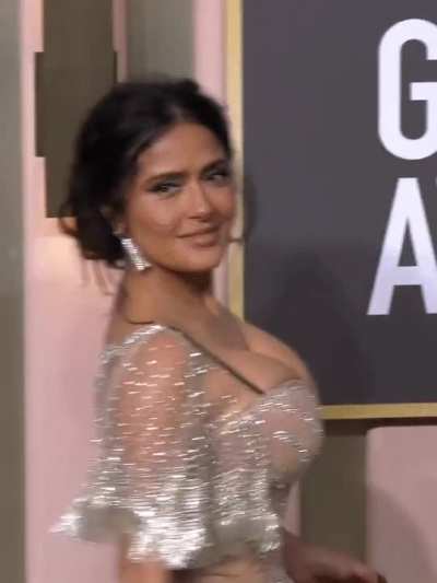 Salma Hayek at the 2023 Golden Globes